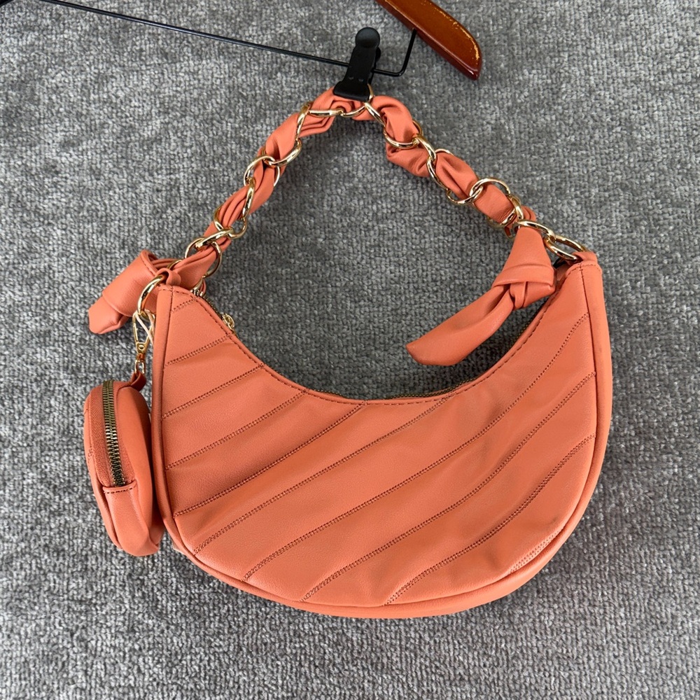 NWT Kayla & Ava Orange Satchel Shoulder Handbag Purse Coin Bag Pouch Boho